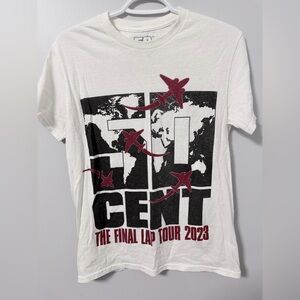 50 Cent The Final Lap Tour 2023 White T-Shirt